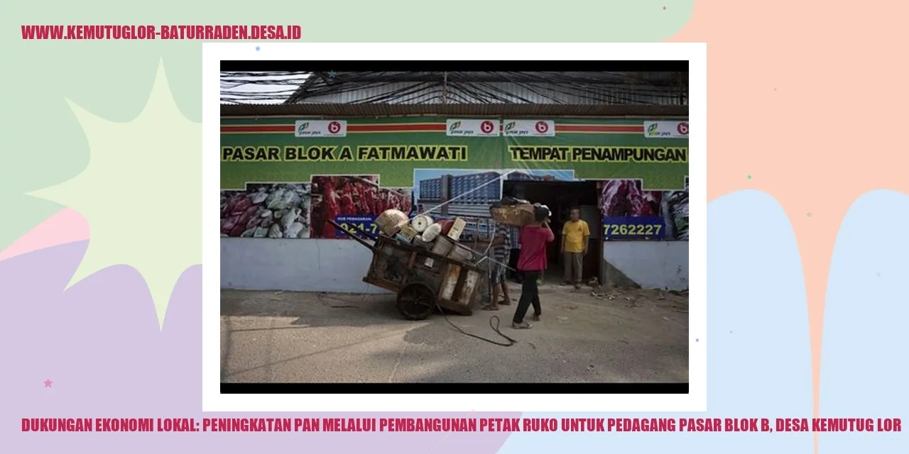 Dukungan Ekonomi Lokal: Peningkatan PAN melalui Pembangunan Petak Ruko untuk Pedagang Pasar Blok B, desa kemutug lor
