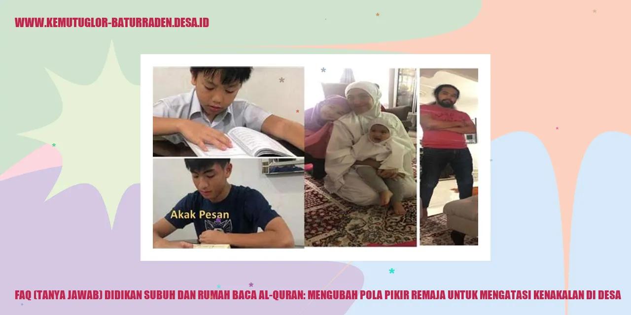 FAQ Didikan Subuh dan Rumah Baca Al-Quran