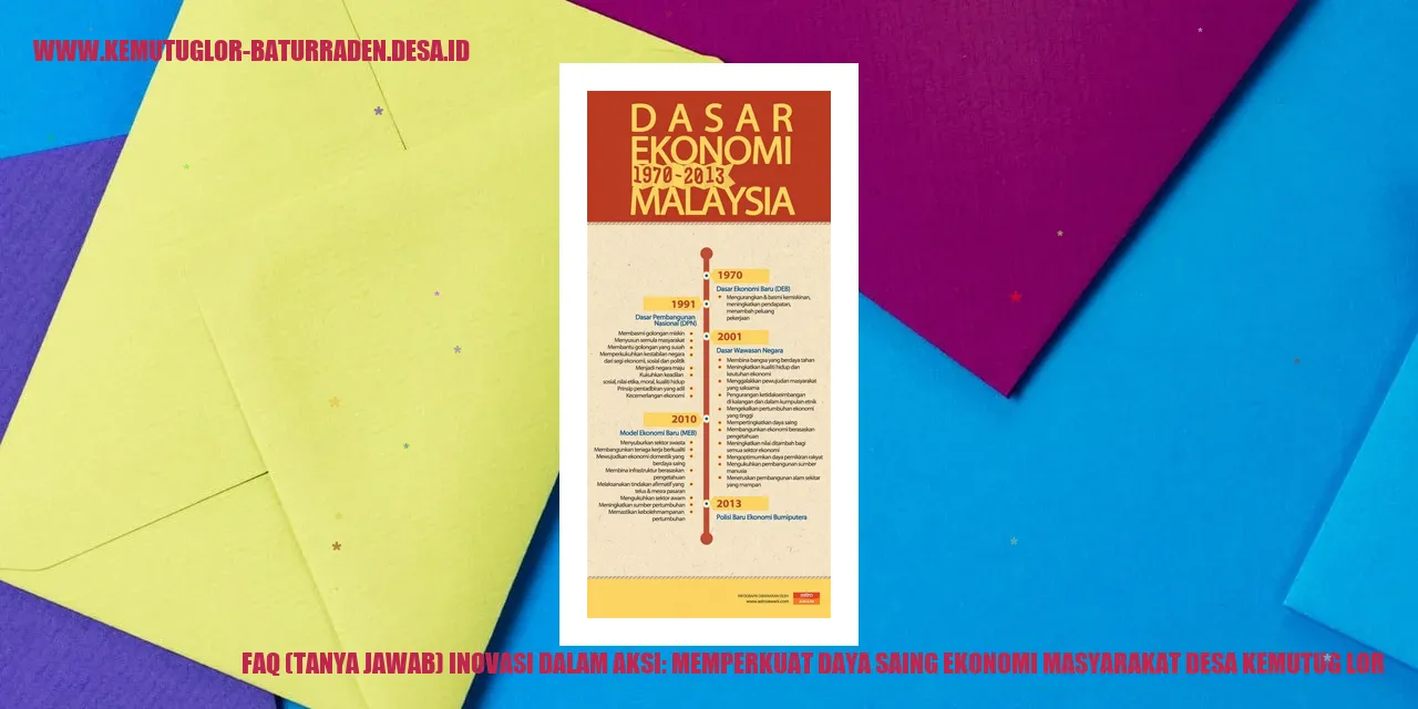 FAQ (Tanya Jawab) Inovasi dalam Aksi: Memperkuat Daya Saing Ekonomi Masyarakat desa kemutug lor