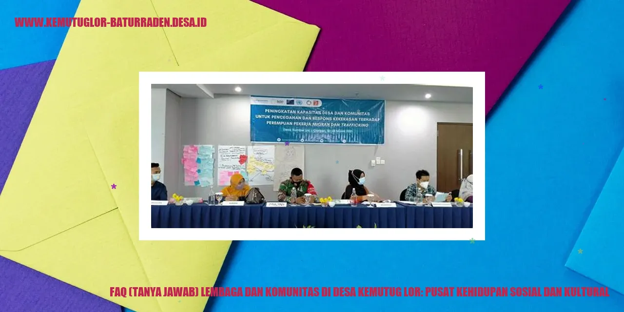 Tanya Jawab Lembaga dan Komunitas