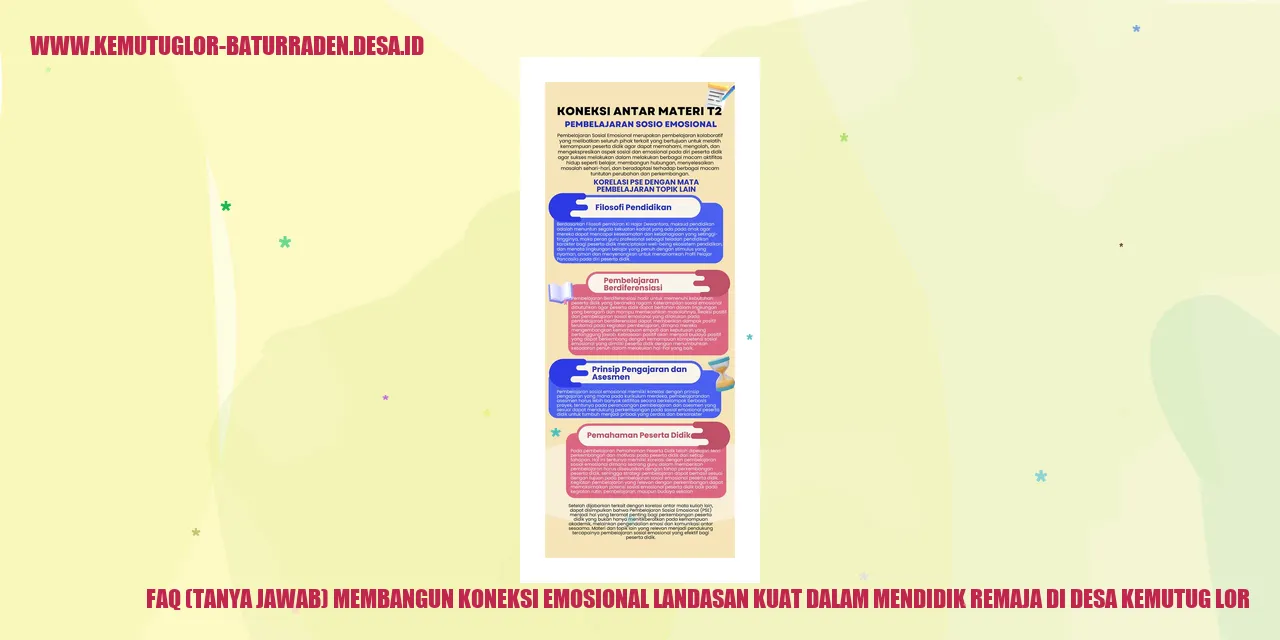 Tanya Jawab Mengenai Membangun Koneksi Emosional yang Kuat dalam Mendidik Remaja di Desa Kemutug Lor