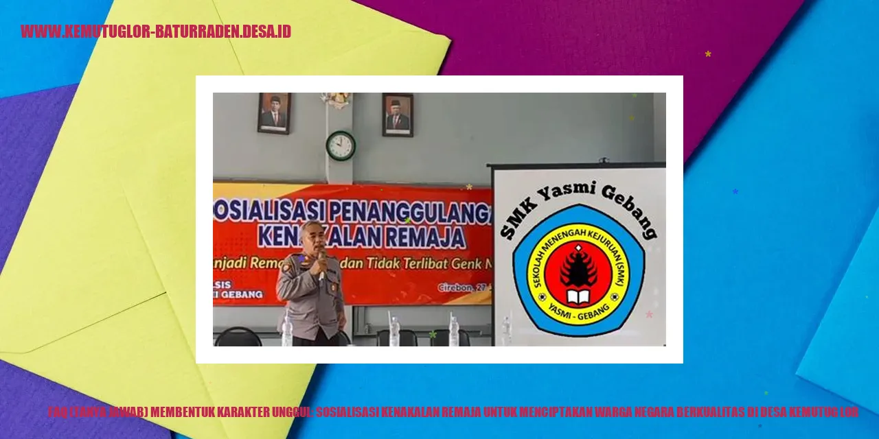 Gambar FAQ (Tanya Jawab) Membentuk Karakter Unggul