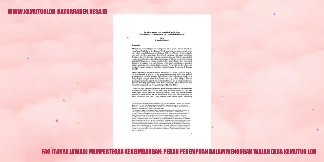 Peran Perempuan dalam Membangun Desa Kemutug Lor