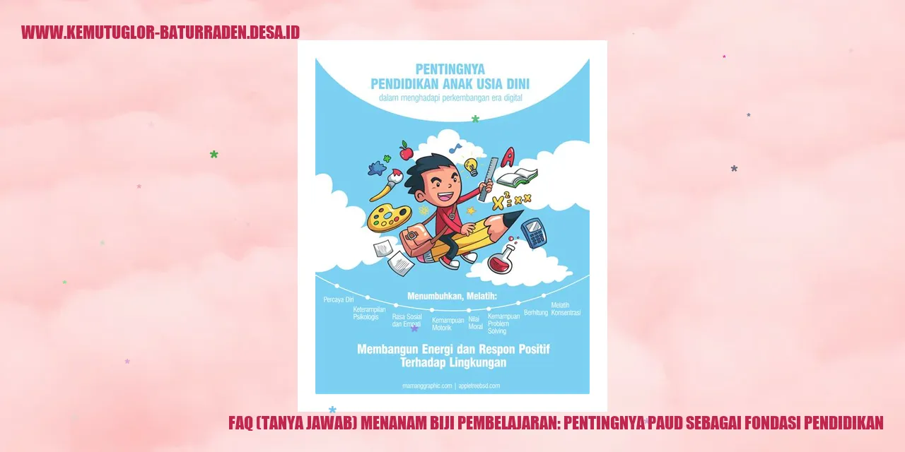 Biji Pembelajaran: Pentingnya PAUD sebagai Fondasi Pendidikan