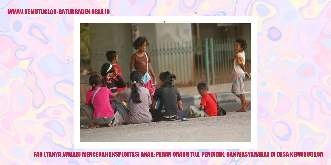 Pencegahan Eksploitasi Anak