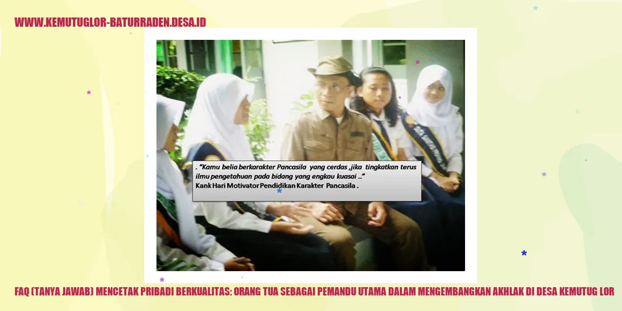 Orang Tua sebagai Pemandu Utama dalam Mengembangkan Akhlak