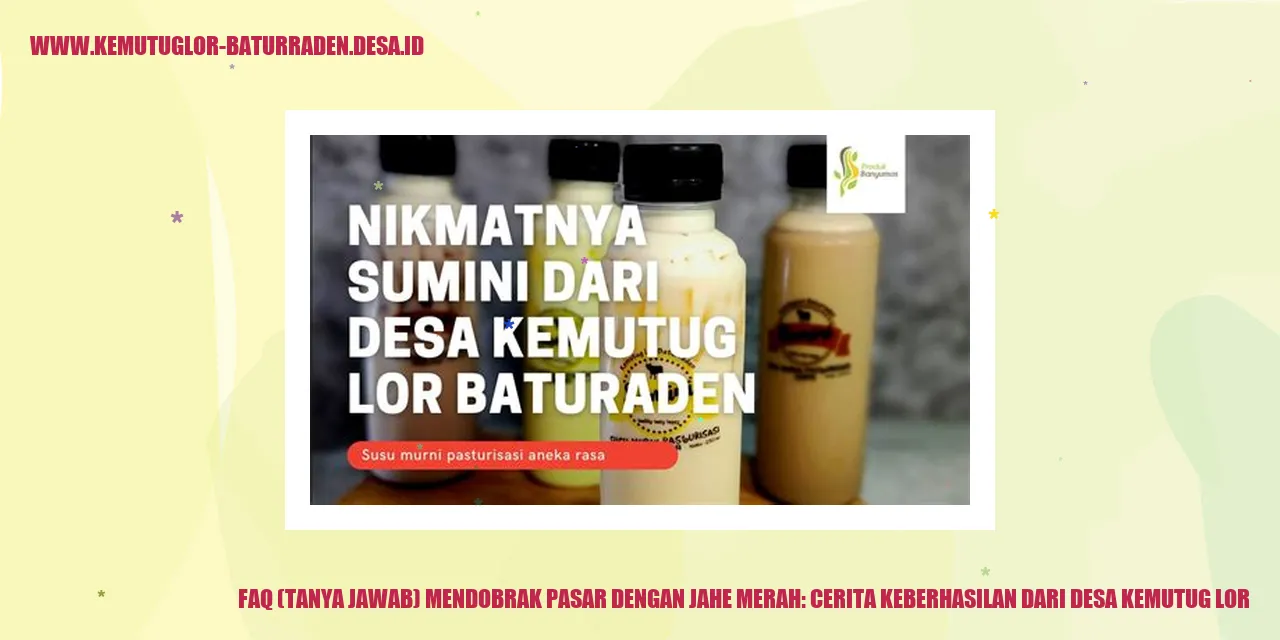 Jahe Merah Desa Kemutug Lor