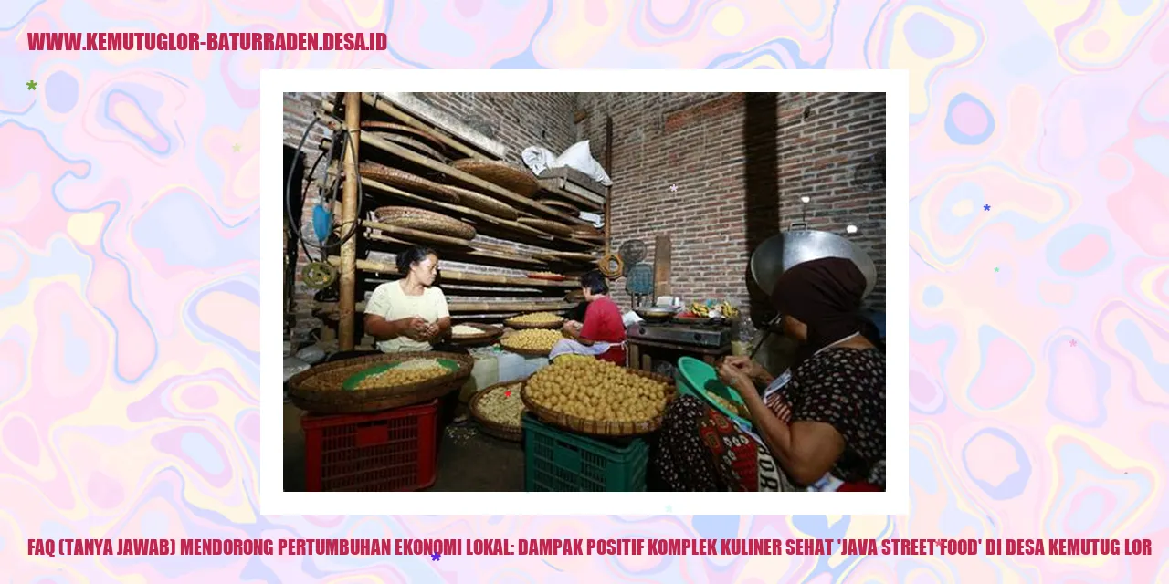 FAQ (Tanya Jawab) Mendorong Pertumbuhan Ekonomi Lokal: Dampak Positif Komplek Kuliner Sehat 'Java Street Food' di desa kemutug lor