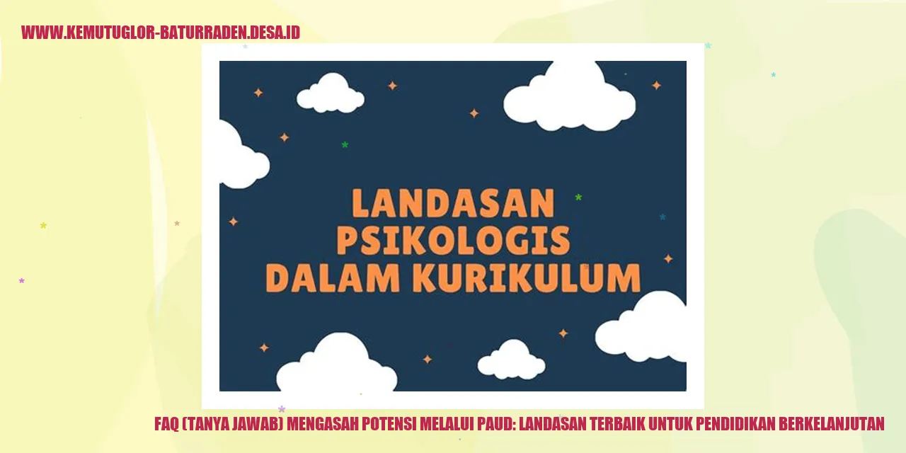 Meningkatkan Potensi Melalui PAUD