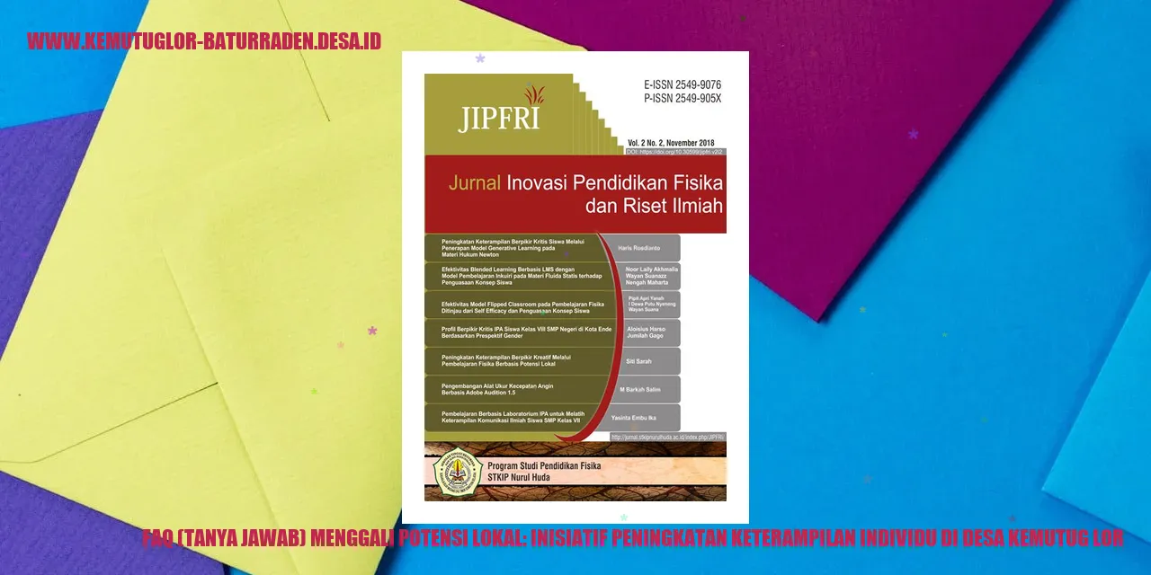Inisiatif Peningkatan Keterampilan Individu di Desa Kemutug Lor