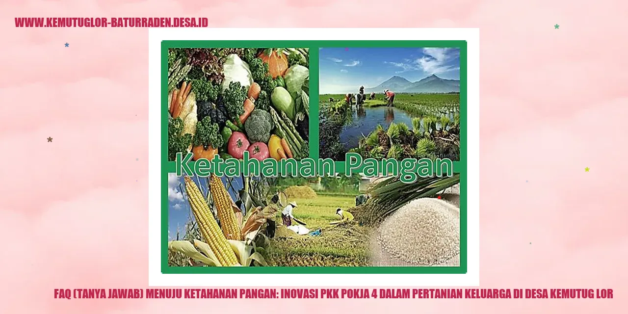 Tanya Jawab Menuju Ketahanan Pangan