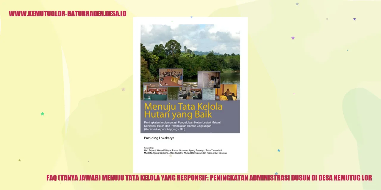 Peningkatan Administrasi dusun di desa kemutug lor