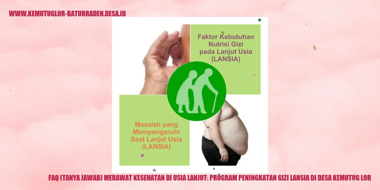 Program Peningkatan Gizi Lansia di Desa Kemutug Lor