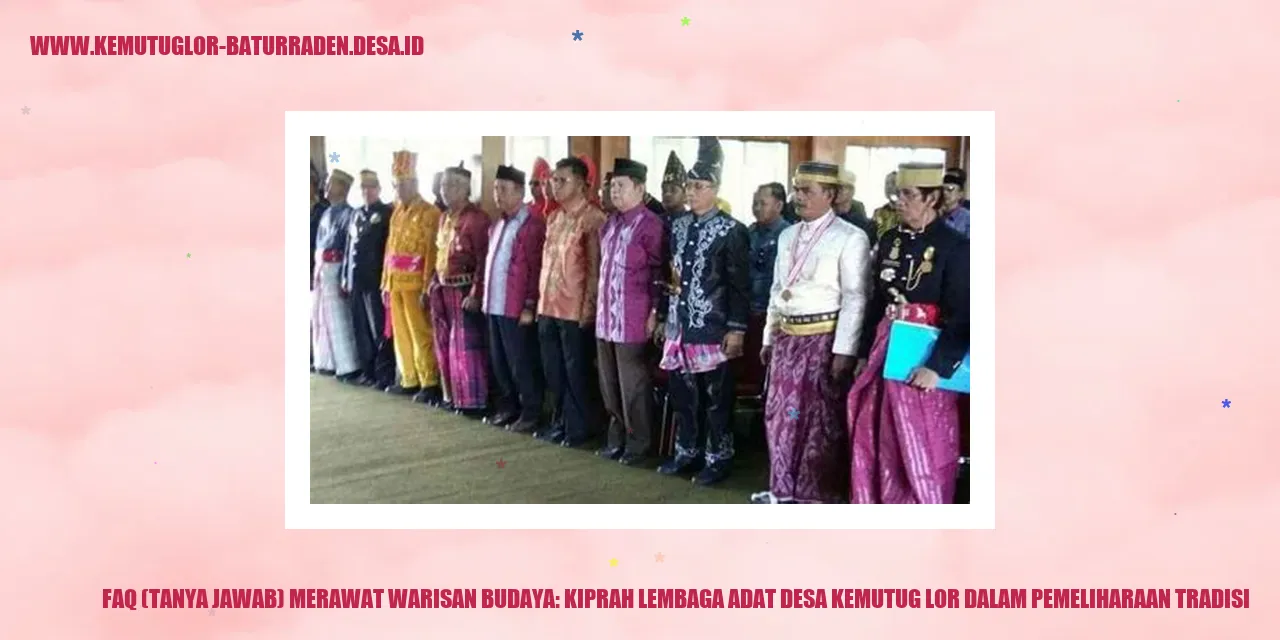 Lembaga Adat desa kemutug lor
