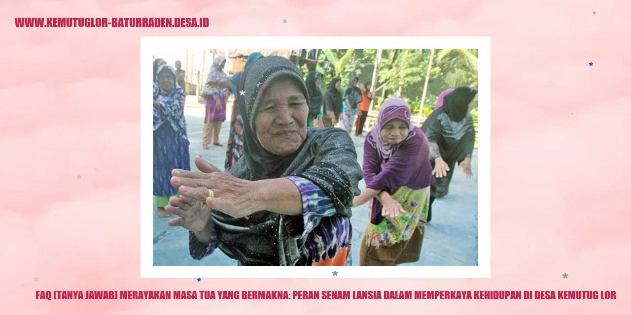 Senam Lansia Di Desa Kemutug Lor