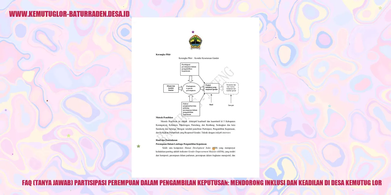 Partisipasi Perempuan dalam Pengambilan Keputusan