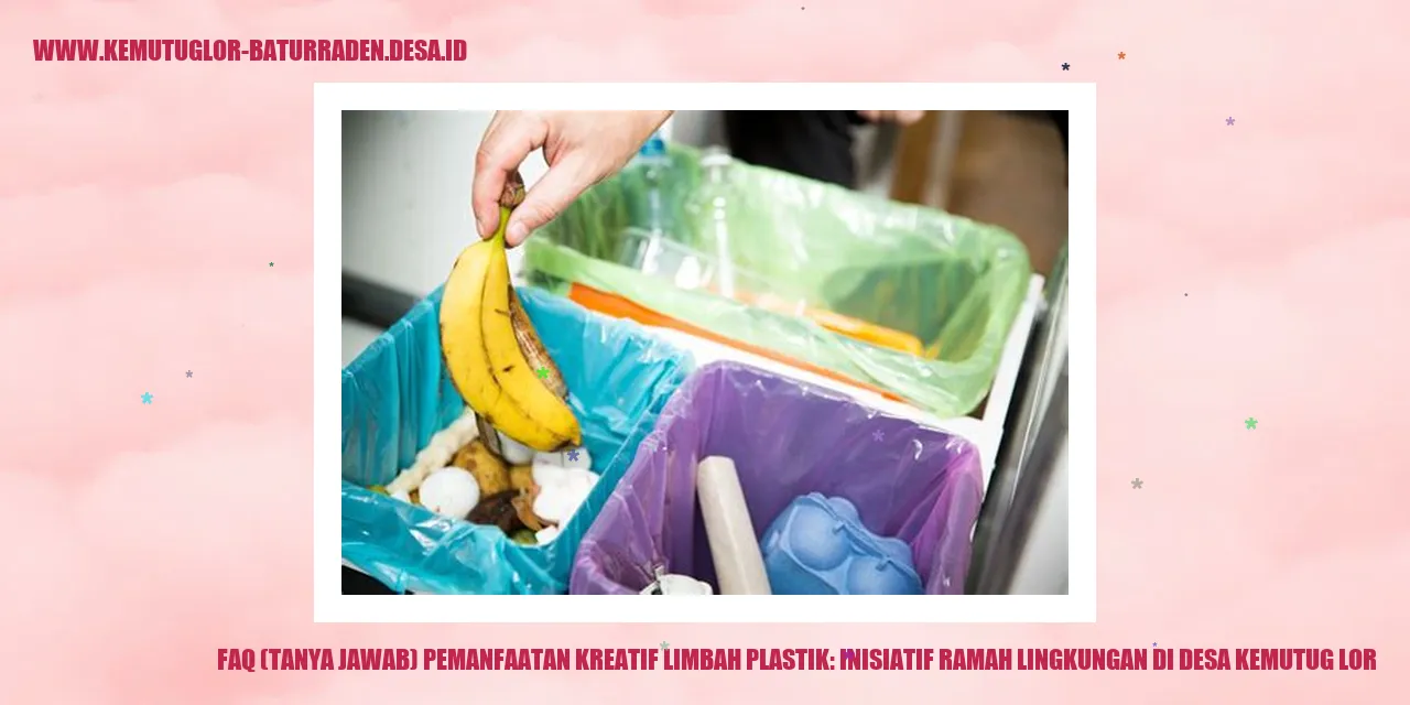 Gagasan Menggunakan Limbah Plastik dengan Kreatif di Desa Kemutug Lor