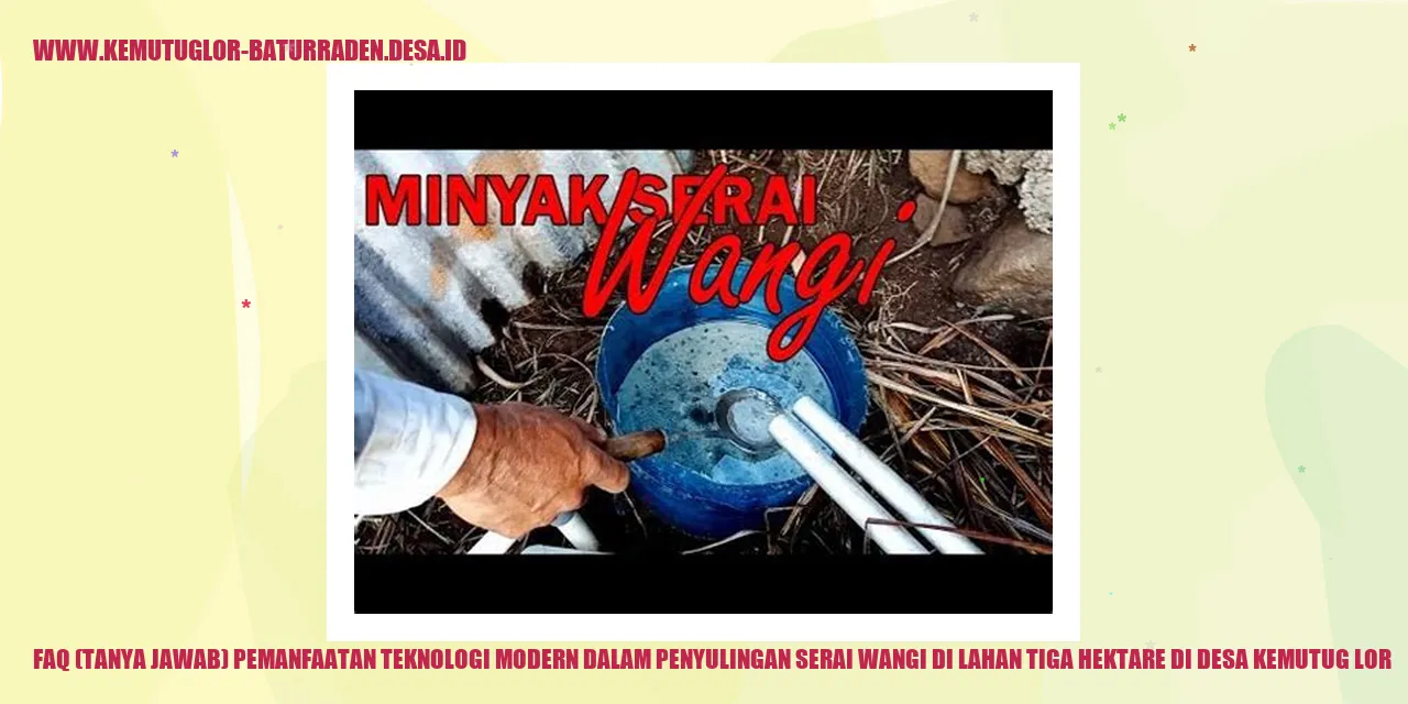 Penyulingan Serai Wangi