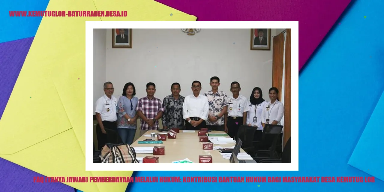 Tanya Jawab: Pemberdayaan melalui Hukum