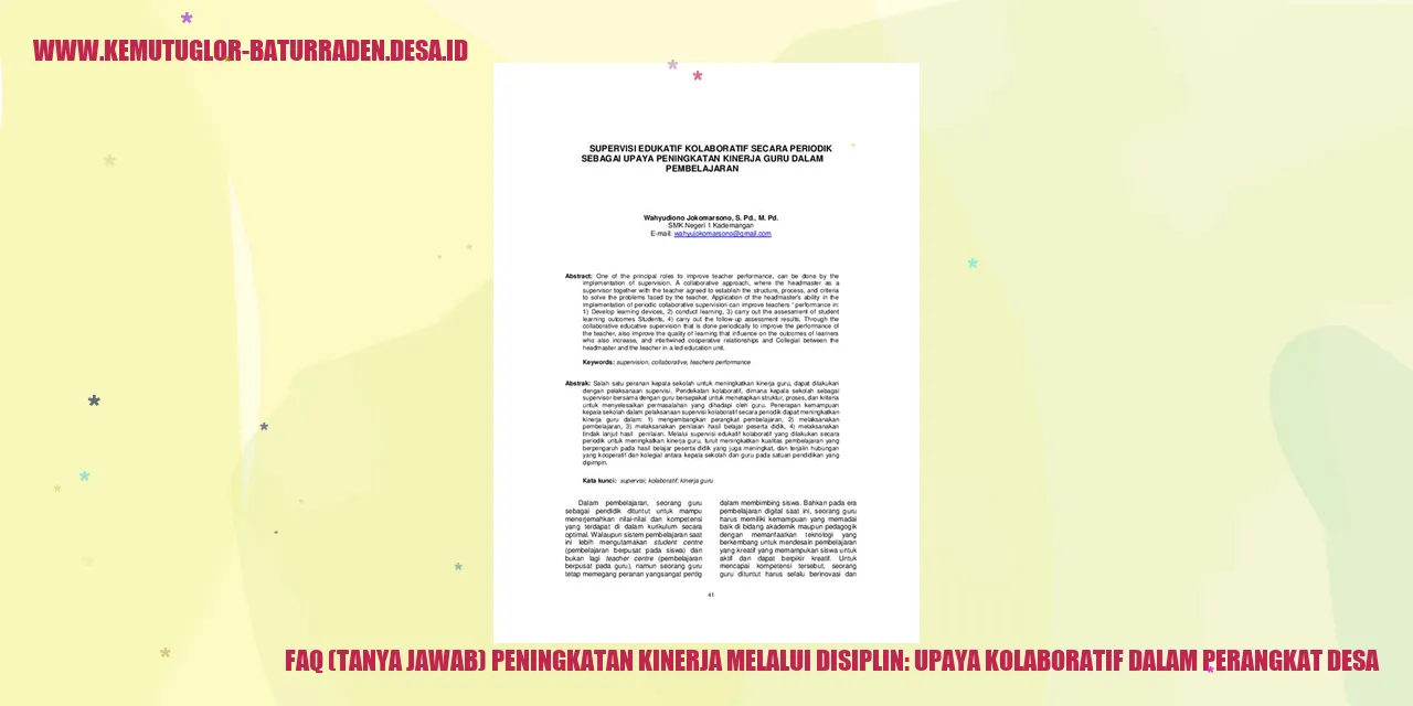 Upaya Kolaboratif dalam Perangkat Desa