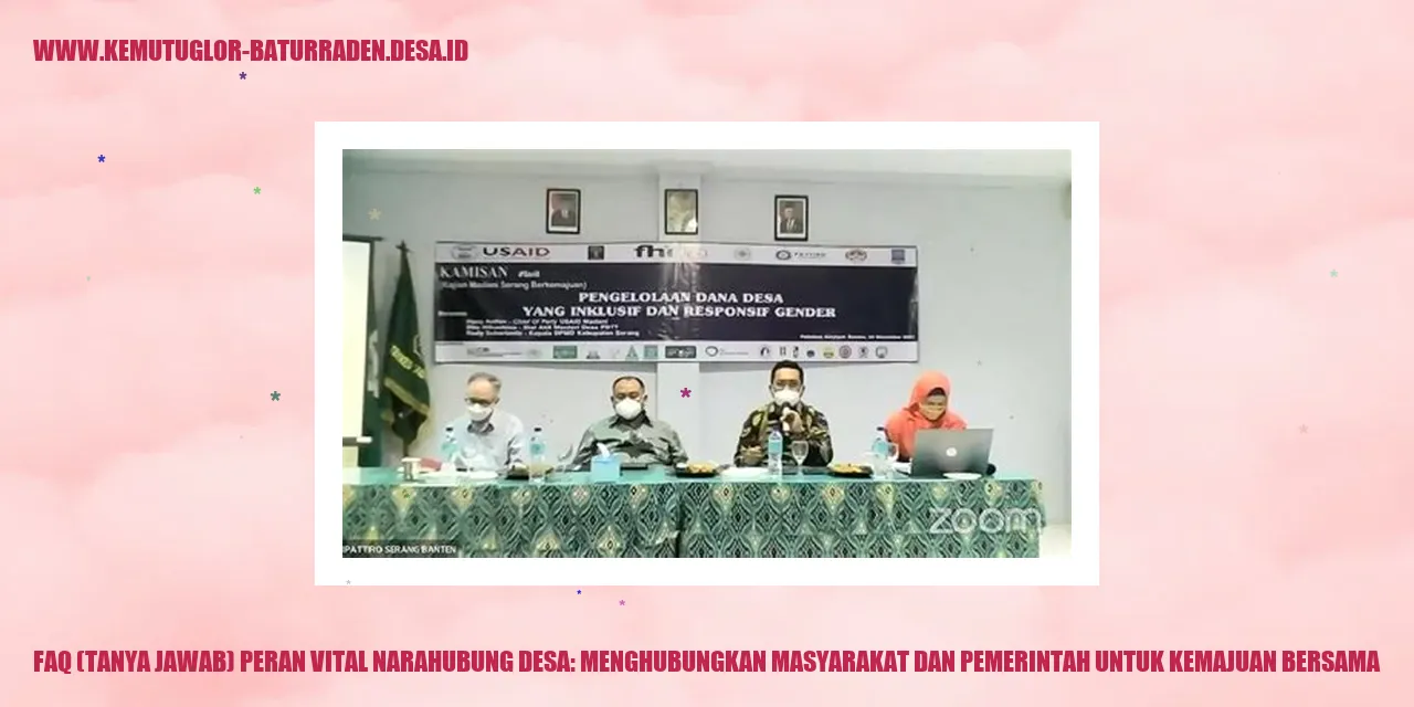 Ilustrasi FAQ Peran Vital Narahubung Desa