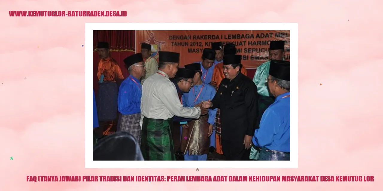Tanya Jawab Pilar Tradisi dan Identitas: Peran Lembaga Adat dalam Kehidupan Masyarakat Desa Kemutug Lor