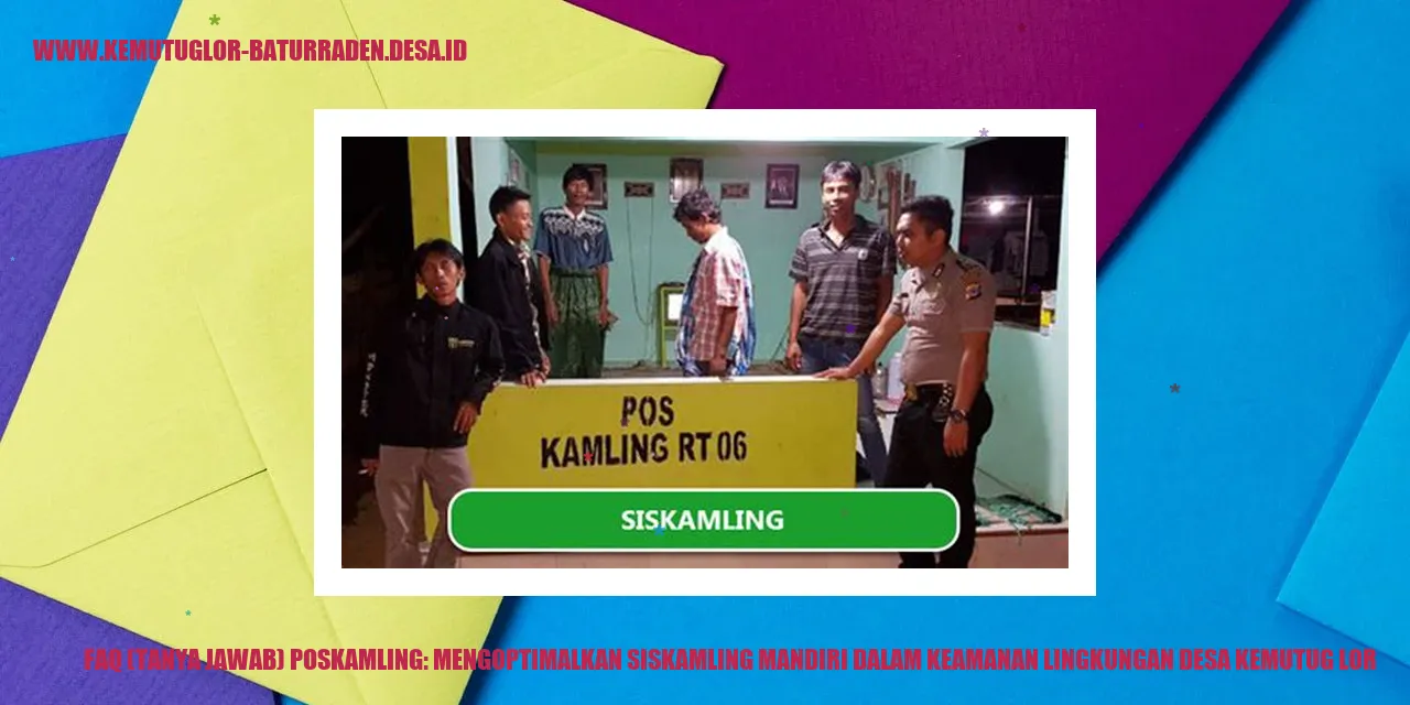 Keamanan Lingkungan Desa Kemutug Lor