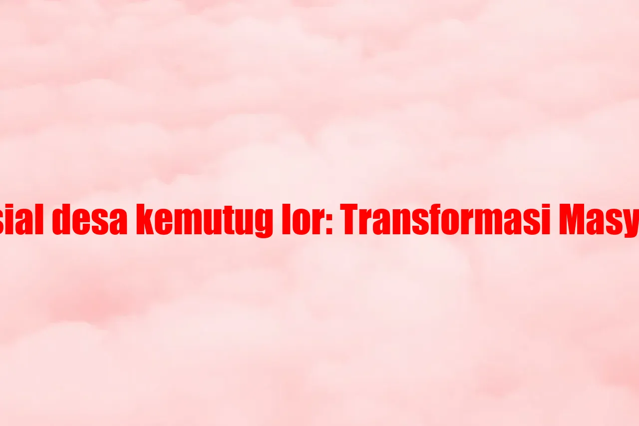 Gambar Transformasi Masyarakat