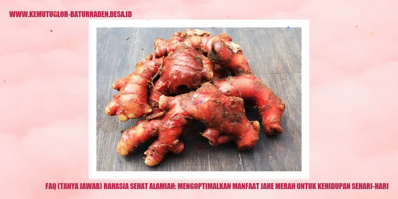 Jahe Merah
