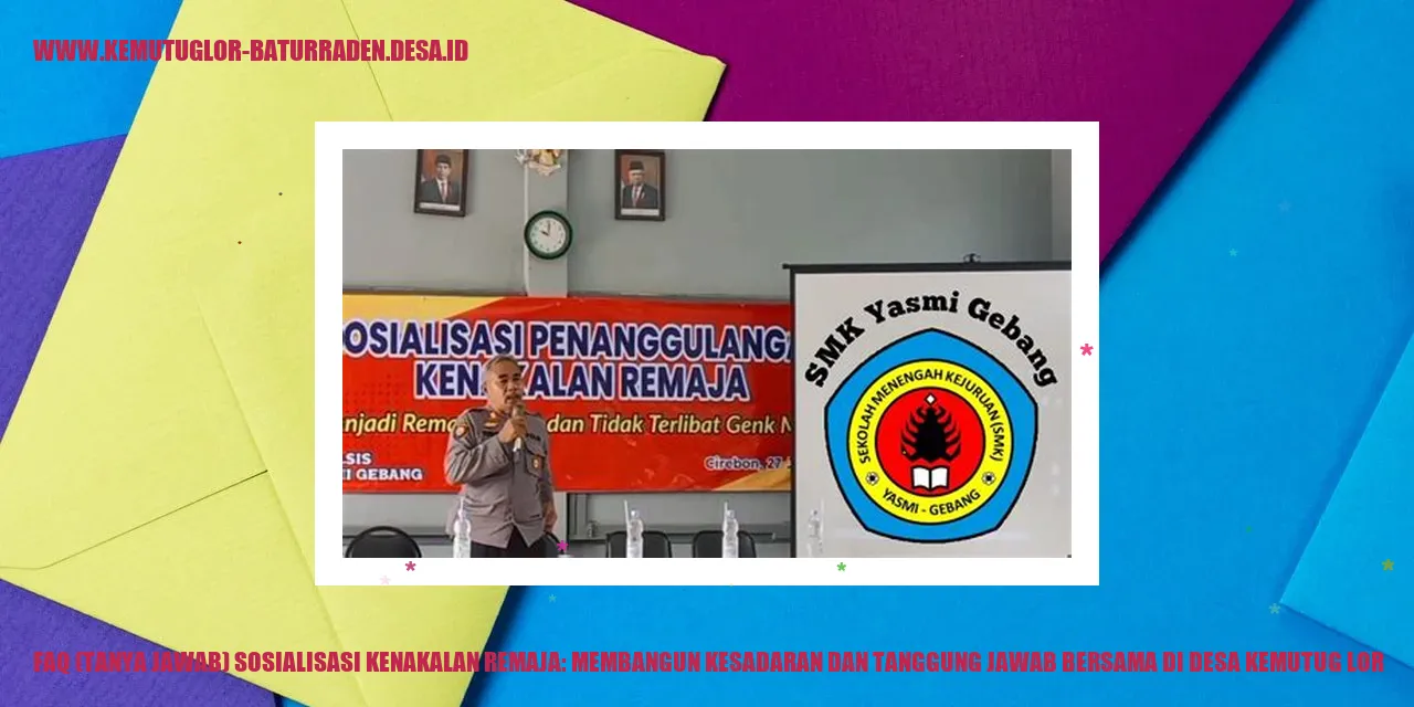 Gambar Sosialisasi Kenakalan Remaja: Membangun Kesadaran dan Tanggung Jawab Bersama di Desa Kemutug Lor
