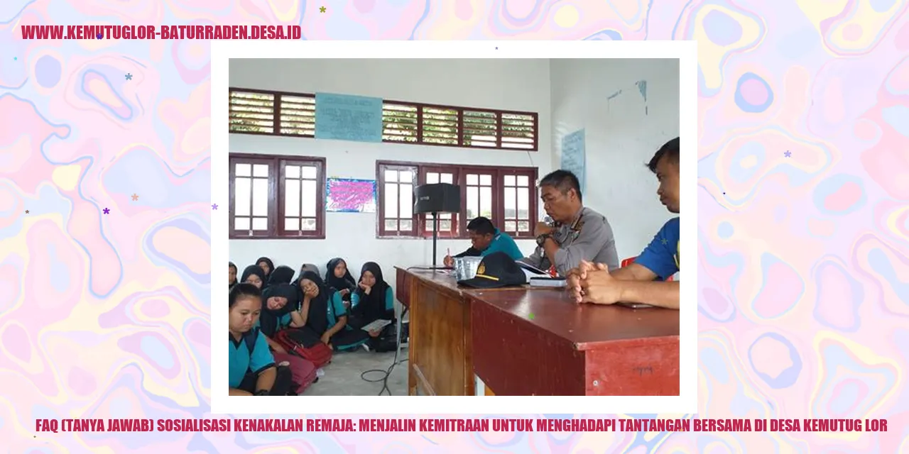 Sosialisasi Kenakalan Remaja di Desa Kemutug Lor