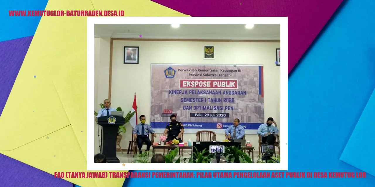 Tanya Jawab Transparansi Pemerintahan