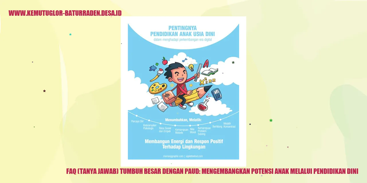 Tanya Jawab Tumbuh Besar dengan PAUD