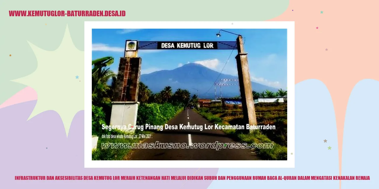 Gambar Infrastruktur dan Aksesibilitas Desa Kemutug Lor