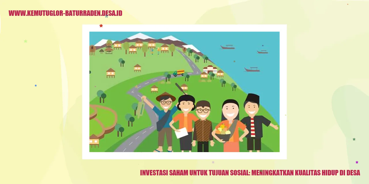 Investasi Saham untuk Tujuan Sosial