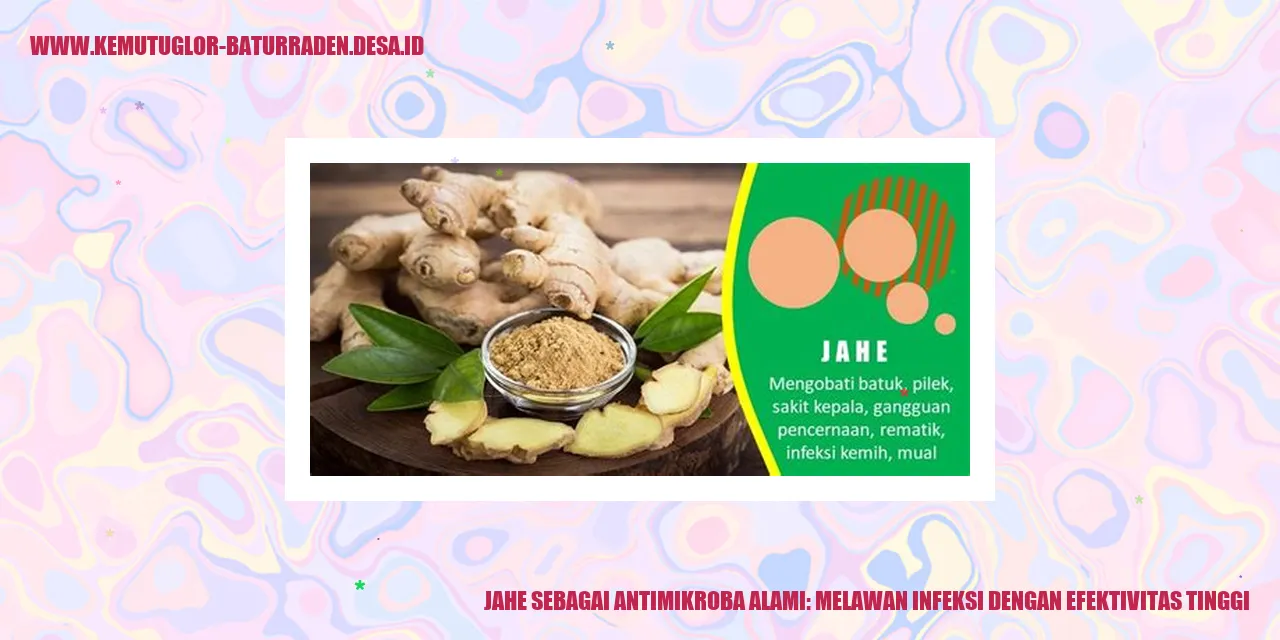 Jahe sebagai Antimikroba Alami