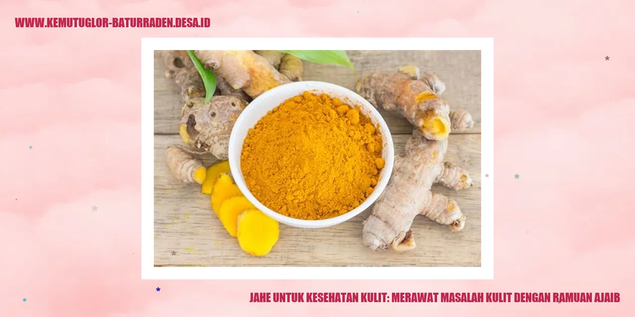 Jahe untuk mengurangi jerawat