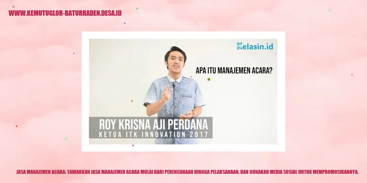 Jasa Manajemen Acara