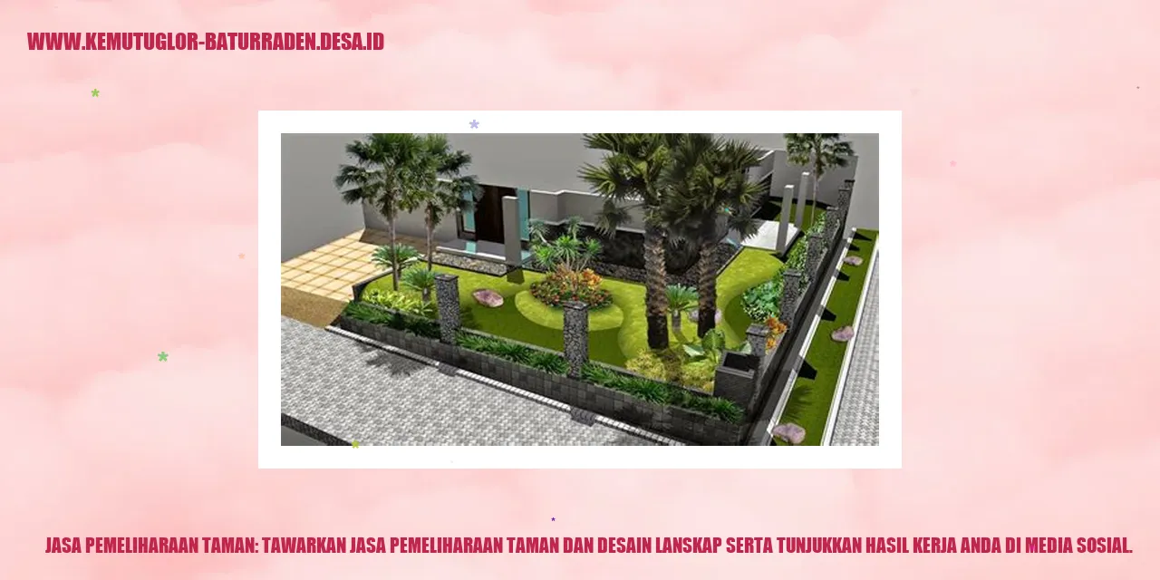 Jasa Pemeliharaan Taman