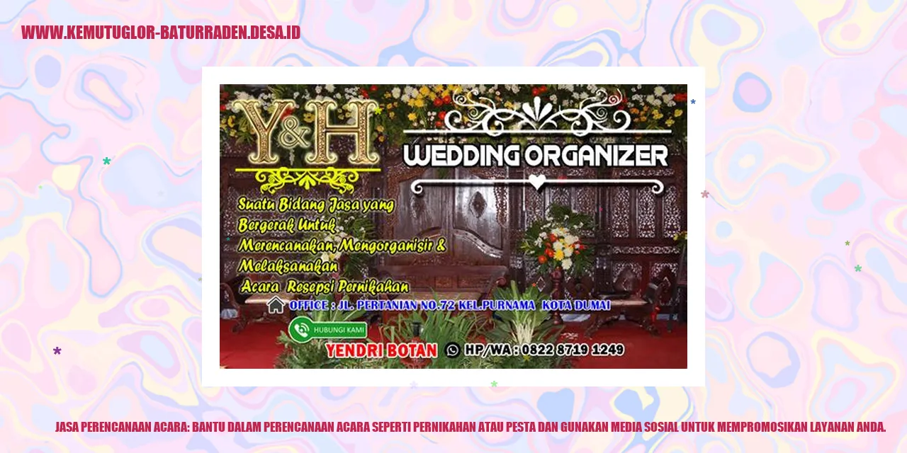 Jasa Perencanaan Acara