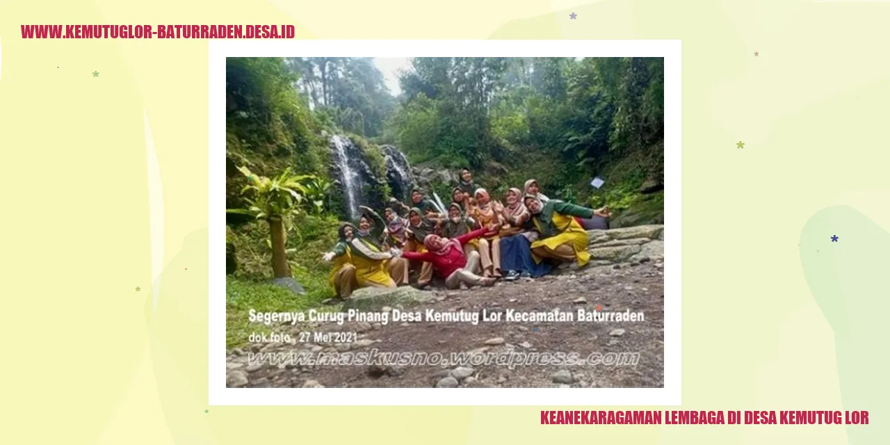 Gambar Keanekaragaman Lembaga di Desa Kemutug Lor