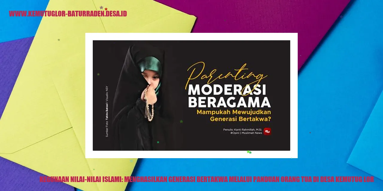 Gambar: Kesehatan dan Kesejahteraan di Desa Kemutug Lor Kegunaan nilai-nilai Islami: Menghasilkan generasi bertakwa melalui panduan orang tua di desa Kemutug Lor