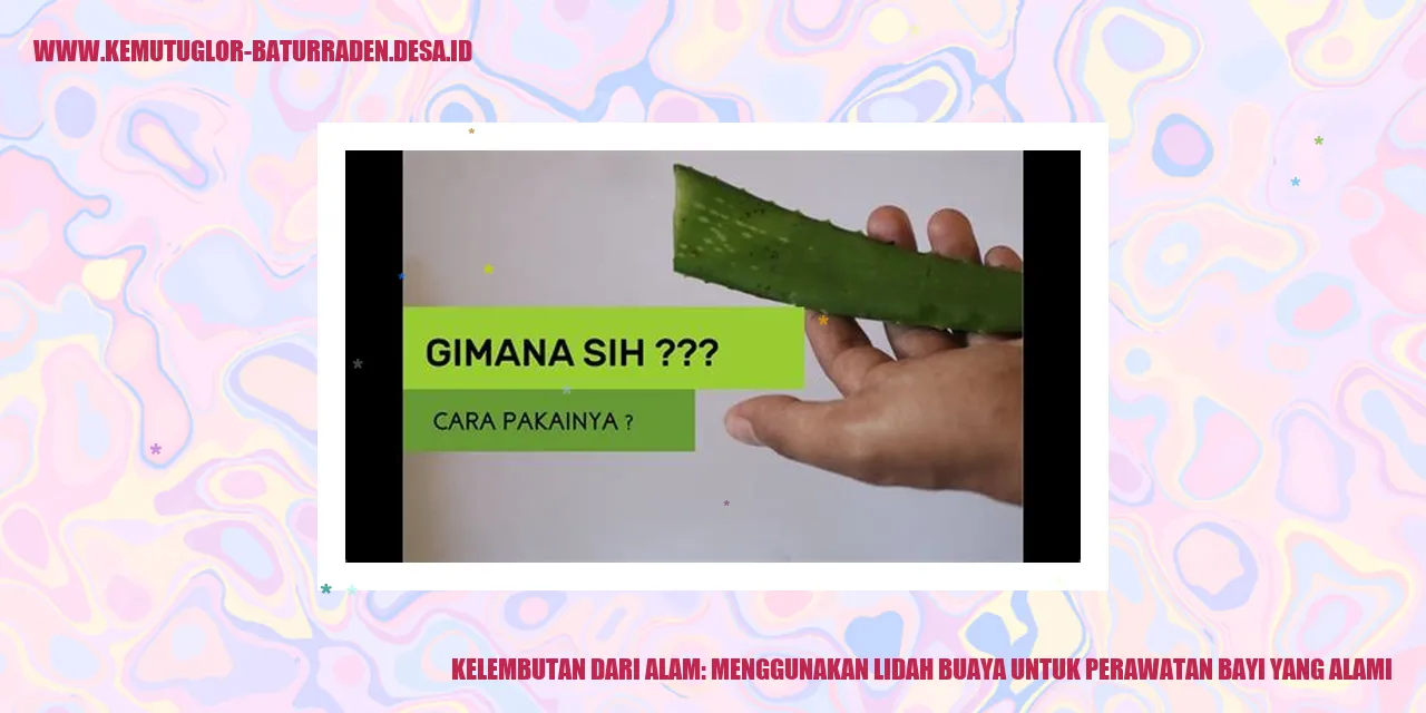 Lidah Buaya untuk Perawatan Bayi