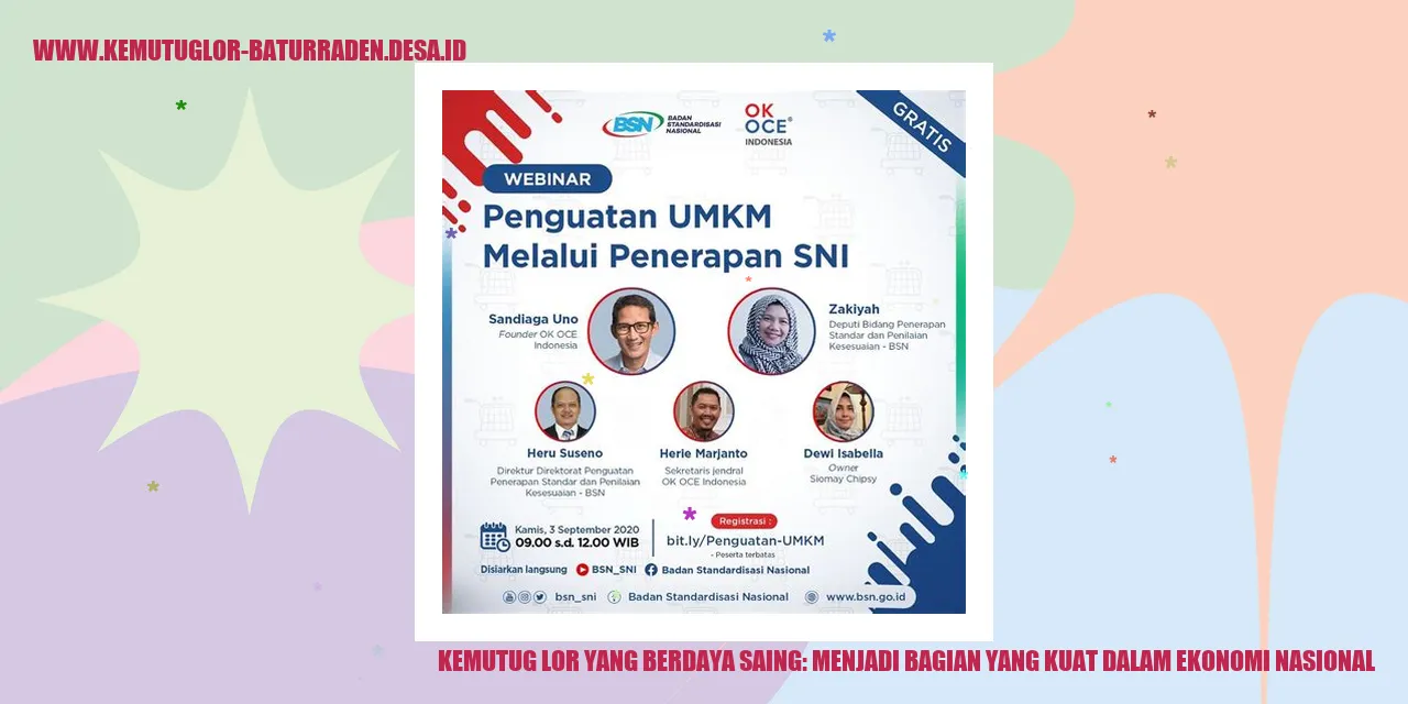 Kemutug Lor yang Berdaya Saing: Menjadi Bagian yang Kuat dalam Ekonomi Nasional