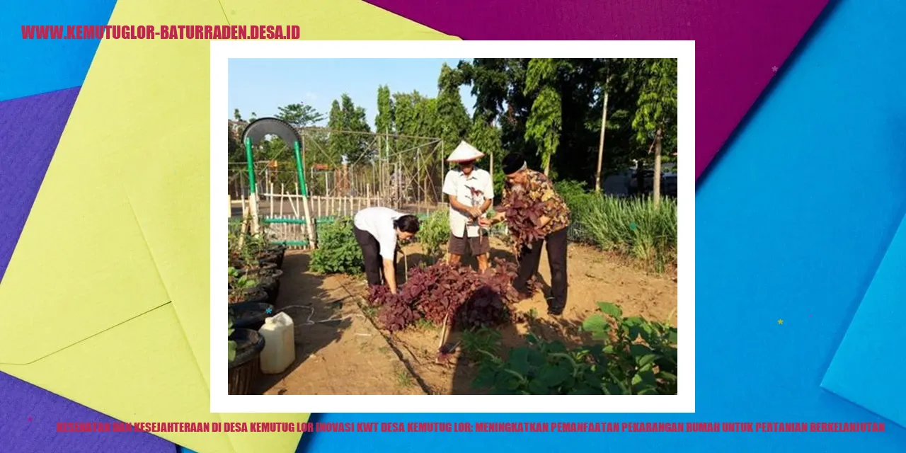 Kesehatan dan Kesejahteraan di Desa Kemutug Lor
