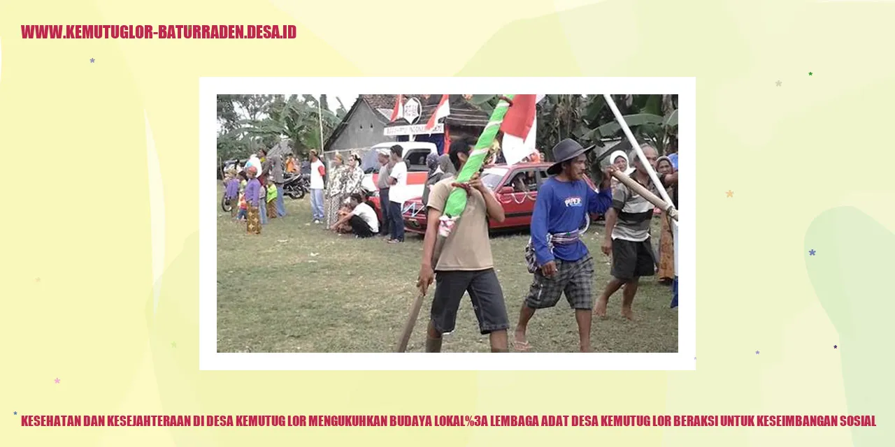 Desa Kemutug Lor - Kesehatan dan Kesejahteraan