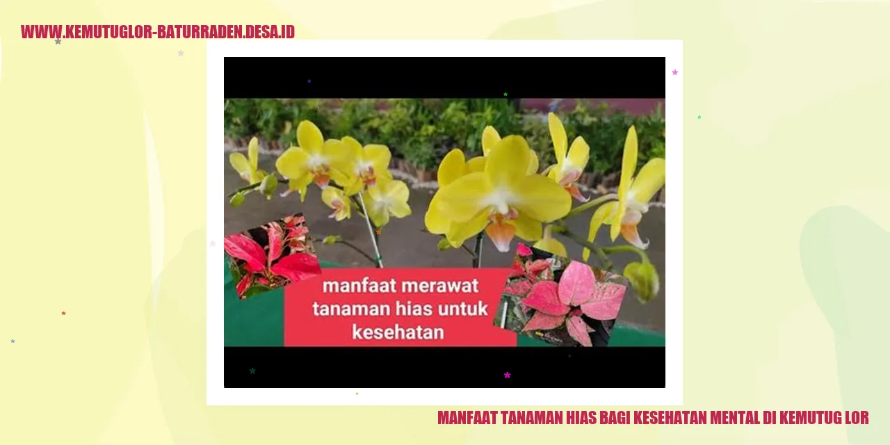 Manfaat Tanaman Hias bagi Kesehatan Mental di Kemutug Lor
