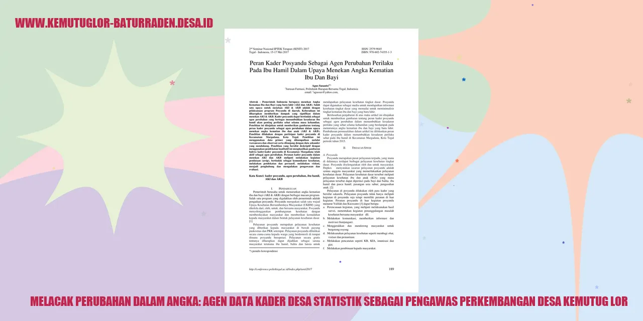 Melacak Perubahan dalam Angka: Agen Data Kader desa Statistik sebagai Pengawas Perkembangan desa kemutug lor