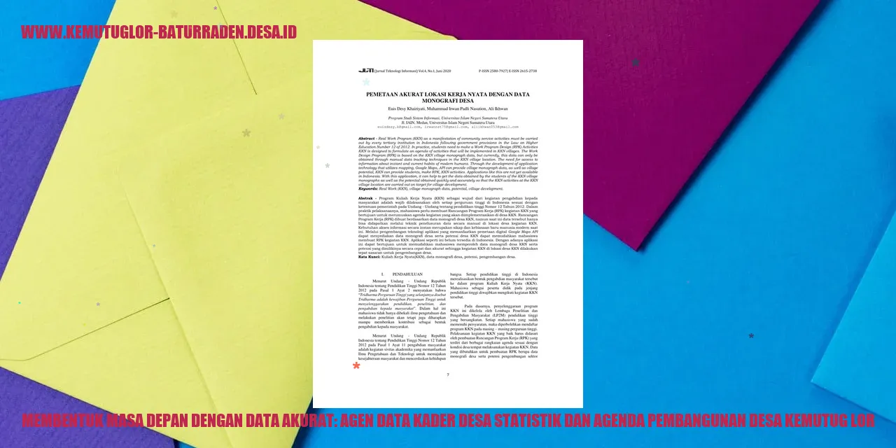 Agen Data Kader desa Statistik