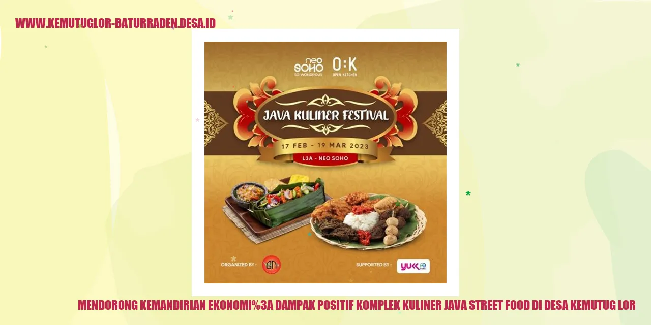 Mendorong Kemandirian Ekonomi: Dampak Positif Komplek Kuliner 'Java Street Food' di desa kemutug lor